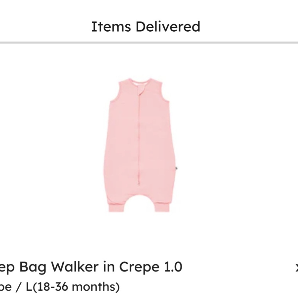 Kyte baby sleep bag walker. Pink. Size large.